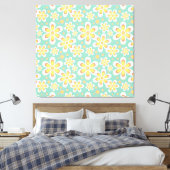 Toile Modèle floral jaune (Insitu(Chambre))