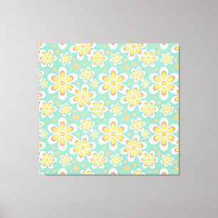 Toile Modèle floral jaune