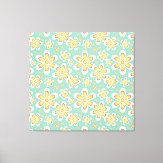 Toile Modèle floral jaune (Recto)