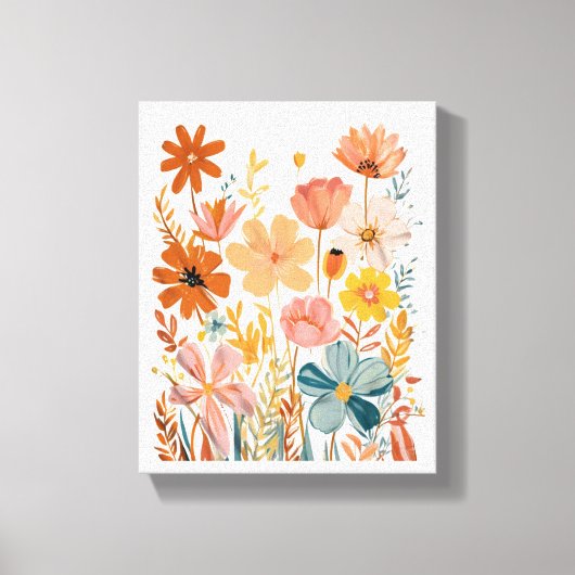 Toile Modèle floral rétro (Recto)