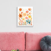 Toile Modèle floral rétro (Insitu(Salon))