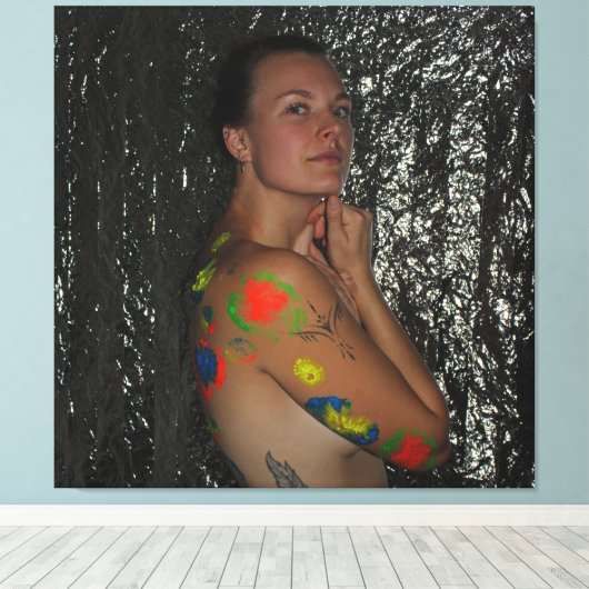 Toile Modèle Peint Corps (Insitu (Plancher de Bois))