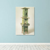 Toile Modèle vitré vert d'une tour (Insitu (Plancher de Bois))