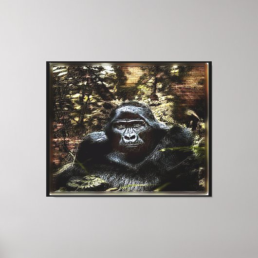 Toile Modèles primates : Gorilla exceptionnelle 02 (Recto)