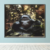 Toile Modèles primates : Gorilla exceptionnelle 02 (Insitu (Plancher de Bois))