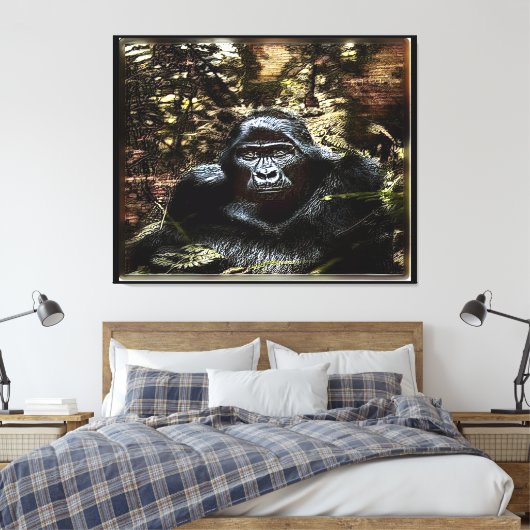 Toile Modèles primates : Gorilla exceptionnelle 02 (Insitu(Chambre))