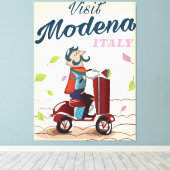 Toile Modena Italie poster de voyage Scooter (Insitu (Plancher de Bois))