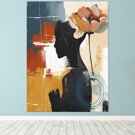 Toile “Modern Abstract Art | Minimal & Stylish Design” (Insitu (Plancher de Bois))