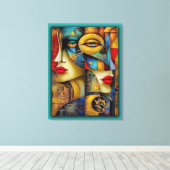 Toile Modern Abstract Canvas Art – Gallery Wall Décor fo (Insitu (Plancher de Bois))