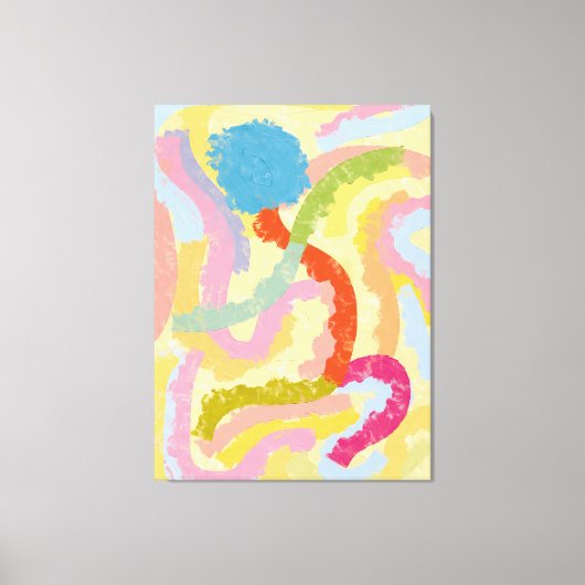 Toile Modern Abstract Colorful Dance (Recto)