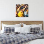 Toile Modern Abstract Crowd Faces Expressionism Vibrant  (Insitu(Chambre))