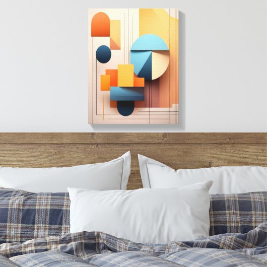 Toile Modern Bauhaus Geometric 3D Abstract Art Gallery (Insitu(Chambre))