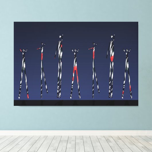 Toile Modern Bauhaus geometric pattern  (Insitu (Plancher de Bois))