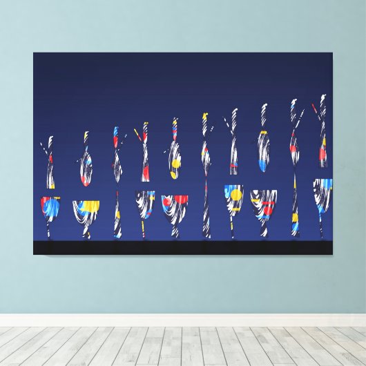 Toile Modern Bauhaus Geometric Pattern Design  (Insitu (Plancher de Bois))