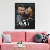 Toile Modern Best Daddy Ever Photo Personalized Canvas (Insitu(Salon))