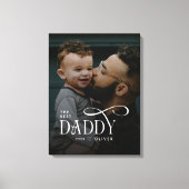 Toile Modern Best Daddy Ever Photo Personalized Canvas (Recto)