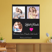 Toile Modern Best Friends Photo Grid Keepsake Gift Plaqu (Insitu(Salon))