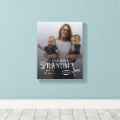 Toile Modern Best Grandma Ever Photo Personalized (Insitu (Plancher de Bois))