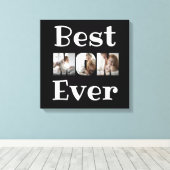 Toile Modern Best Mom Ever 3 Photos Collage noir (Insitu (Plancher de Bois))