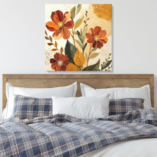 Toile Modern Boho Botanical Abstract Wall Art (Insitu(Chambre))