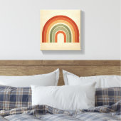 Toile Modern Boho Rainbow Art - Minimalist Terracotta an (Insitu(Chambre))