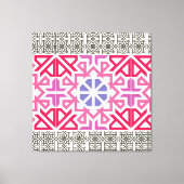 Toile Modern Geometric colorful Boho Pattern (Recto)
