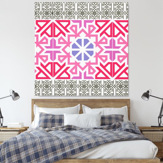 Toile Modern Geometric colorful Boho Pattern (Insitu(Chambre))