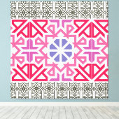 Toile Modern Geometric colorful Boho Pattern (Insitu (Plancher de Bois))