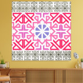 Toile Modern Geometric colorful Boho Pattern (Insitu(Salon))