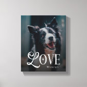Toile Modern Love Custom Dog Pets Photo Monogram (Recto)