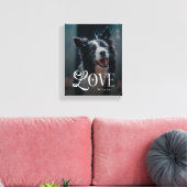 Toile Modern Love Custom Dog Pets Photo Monogram (Insitu(Salon))