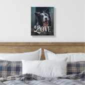 Toile Modern Love Custom Dog Pets Photo Monogram (Insitu(Chambre))