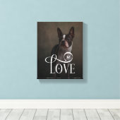 Toile Modern Love Custom Dog Pets Photo Monogram (Insitu (Plancher de Bois))