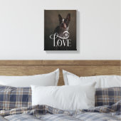 Toile Modern Love Custom Dog Pets Photo Monogram (Insitu(Chambre))