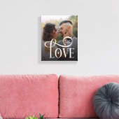 Toile Modern Love Custom Wedding Photo Couples Monogram (Insitu(Salon))