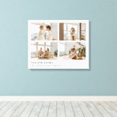 Toile Modern Minimal 4 Photo Custom Family Name (Insitu (Plancher de Bois))