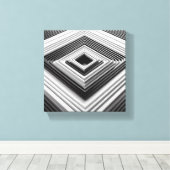 Toile Modern Minimalist 3D Nested Squares Art - Abstract (Insitu (Plancher de Bois))