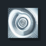Toile Modern Minimalist Spiral Staircase Art - Abstract<br><div class="desc">Modern Minimalist Spiral Staircase Art - Abstract 3D Infinite Vortex Perspective</div>