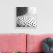 Toile Modern Minimalist Wavy Grid Art - 3D Abstract Wire (Insitu(Salon))