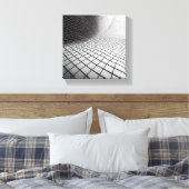 Toile Modern Minimalist Wavy Grid Art - 3D Abstract Wire (Insitu(Chambre))