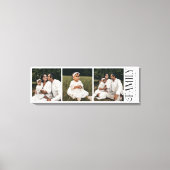 Toile Modern Script Family Custom 3 Photos Name  (Recto)