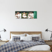 Toile Modern Script Family Custom 3 Photos Name (Insitu(Chambre))
