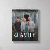 Toile Modern Script Family Custom Photo Name  (Recto)