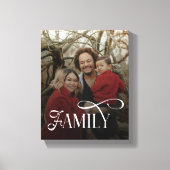 Toile Modern Script Family Custom Photo Name  (Recto)