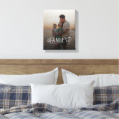 Toile Modern Script Family Custom Photo Name  (Insitu(Chambre))