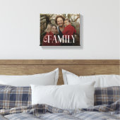 Toile Modern Script Family Custom Photo Name  (Insitu(Chambre))