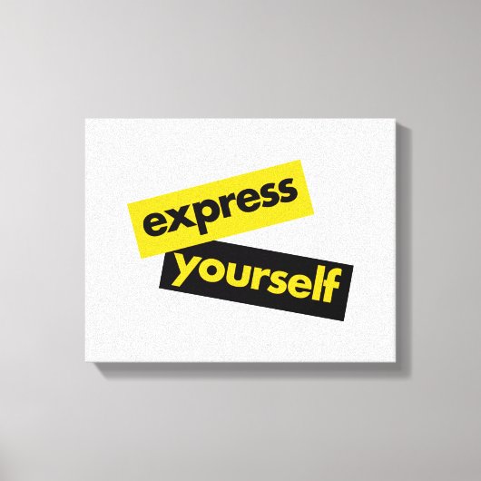 Toile Modern, vibrant, bold graphic of Express Yourself (Recto)