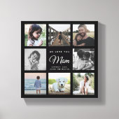 Toile Modern WE LOVE YOU Mom Mother's Day Photo Collage  (Recto)