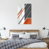 Toile Moderne Abstrait Rouille Gris (Insitu(Chambre))