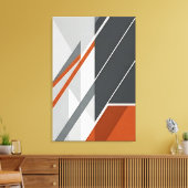 Toile Moderne Abstrait Rouille Gris (Insitu(Salon))